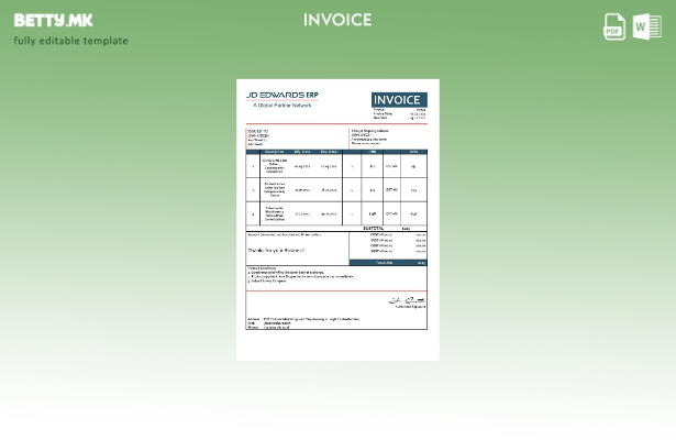 Модерен стил USA JD шаблон фактура